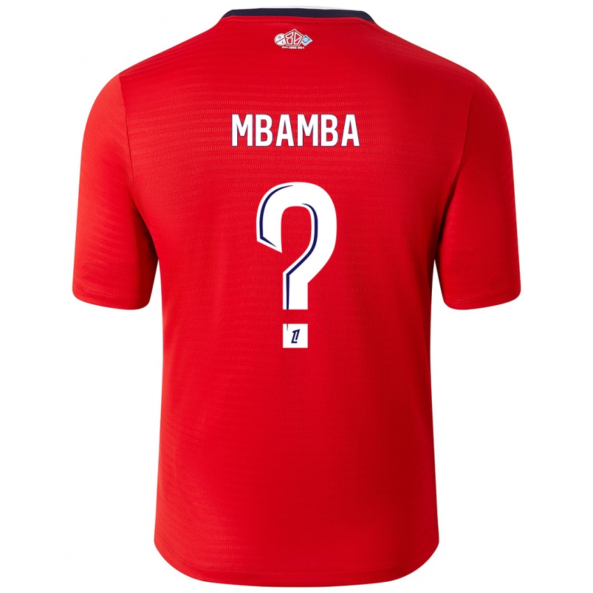 Børn Lucas Mbamba #0 Rød Hvid Hjemmebane Spillertrøjer 2024/25 Trøje T-Shirt