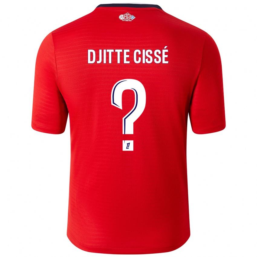 Børn Babacar Djitte Cissé #0 Rød Hvid Hjemmebane Spillertrøjer 2024/25 Trøje T-Shirt