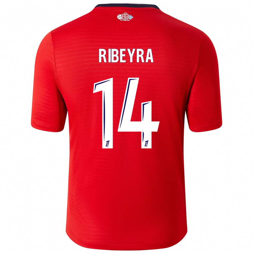 Børn Anaïs Ribeyra #14 Rød Hvid Hjemmebane Spillertrøjer 2024/25 Trøje T-Shirt