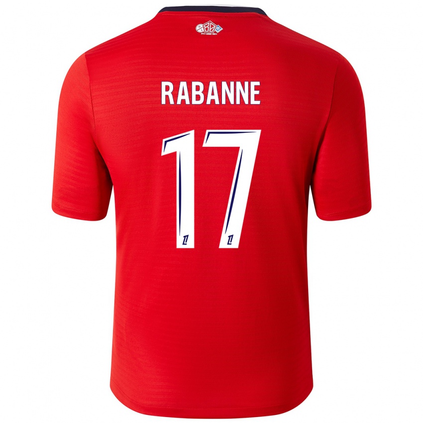 Børn Julie Rabanne #17 Rød Hvid Hjemmebane Spillertrøjer 2024/25 Trøje T-Shirt