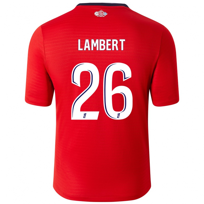 Børn Anaïs Lambert #26 Rød Hvid Hjemmebane Spillertrøjer 2024/25 Trøje T-Shirt