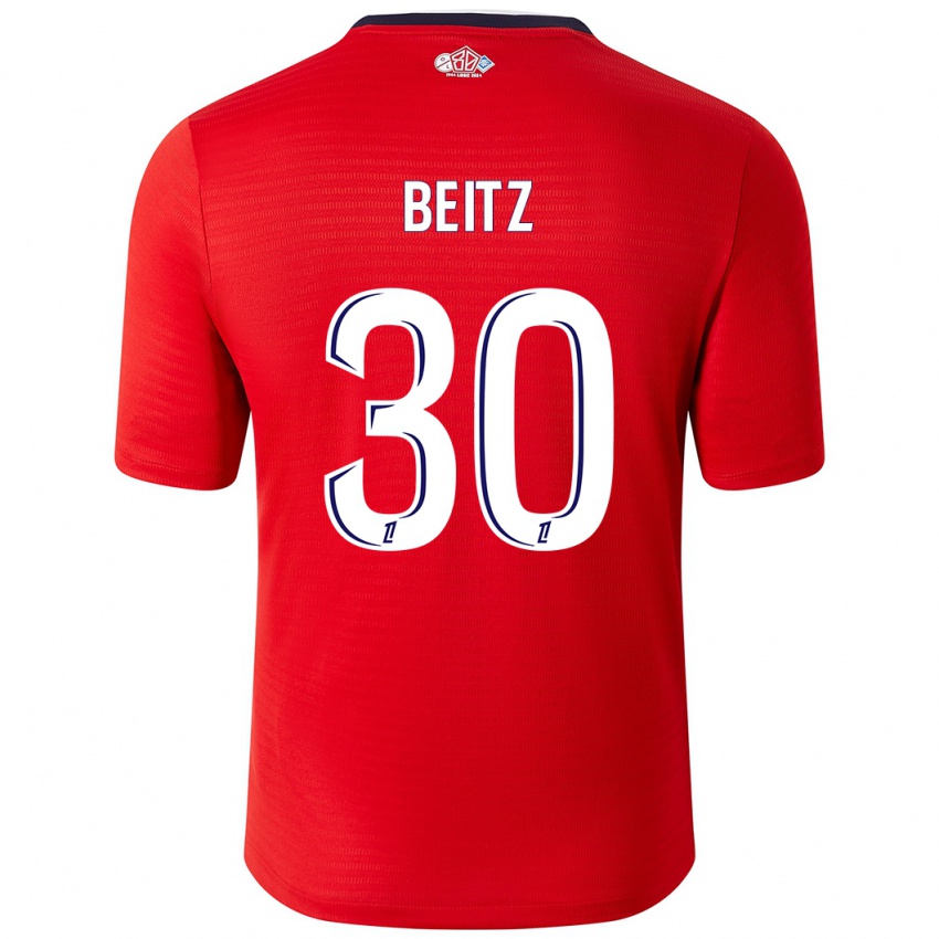 Børn Taylor Beitz #30 Rød Hvid Hjemmebane Spillertrøjer 2024/25 Trøje T-Shirt