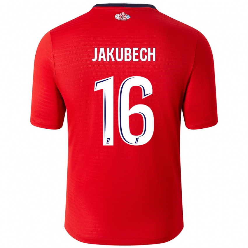 Børn Adam Jakubech #16 Rød Hvid Hjemmebane Spillertrøjer 2024/25 Trøje T-Shirt