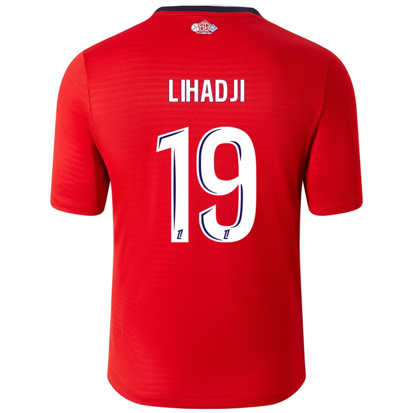 Børn Isaac Lihadji #19 Rød Hvid Hjemmebane Spillertrøjer 2024/25 Trøje T-Shirt