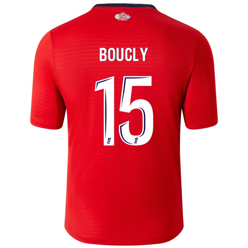 Børn Maite Boucly #15 Rød Hvid Hjemmebane Spillertrøjer 2024/25 Trøje T-Shirt