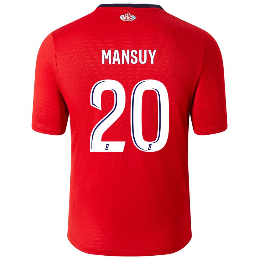 Børn Heloise Mansuy #20 Rød Hvid Hjemmebane Spillertrøjer 2024/25 Trøje T-Shirt