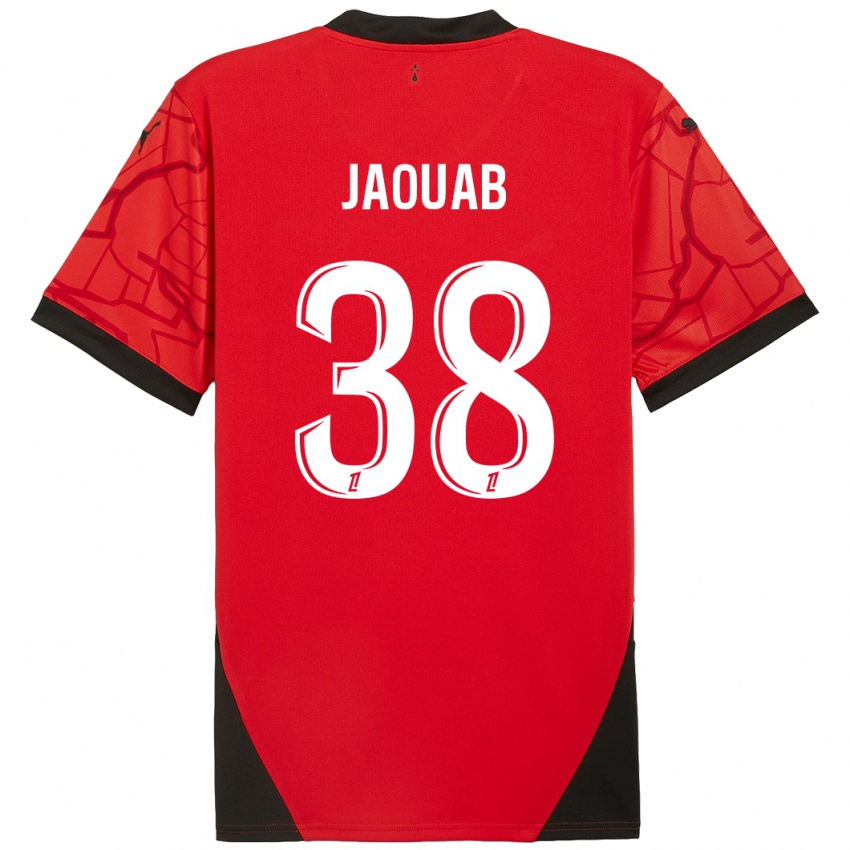 Børn Mohamed Jaouab #38 Rød Sort Hjemmebane Spillertrøjer 2024/25 Trøje T-Shirt