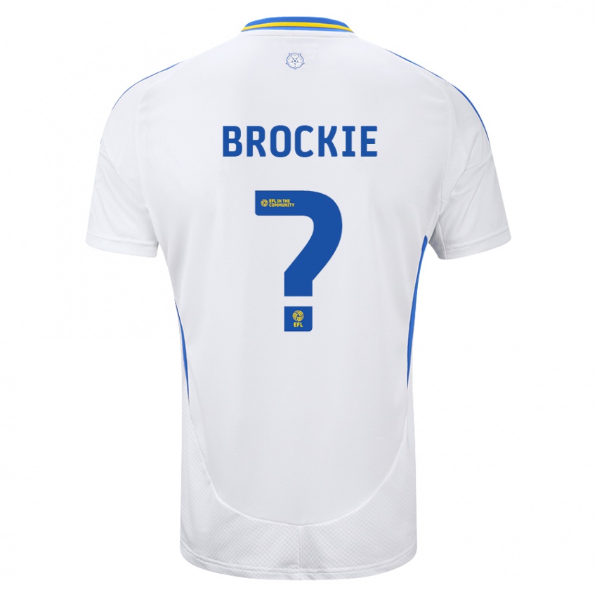 Børn Devon Brockie #0 Hvid Blå Hjemmebane Spillertrøjer 2024/25 Trøje T-Shirt