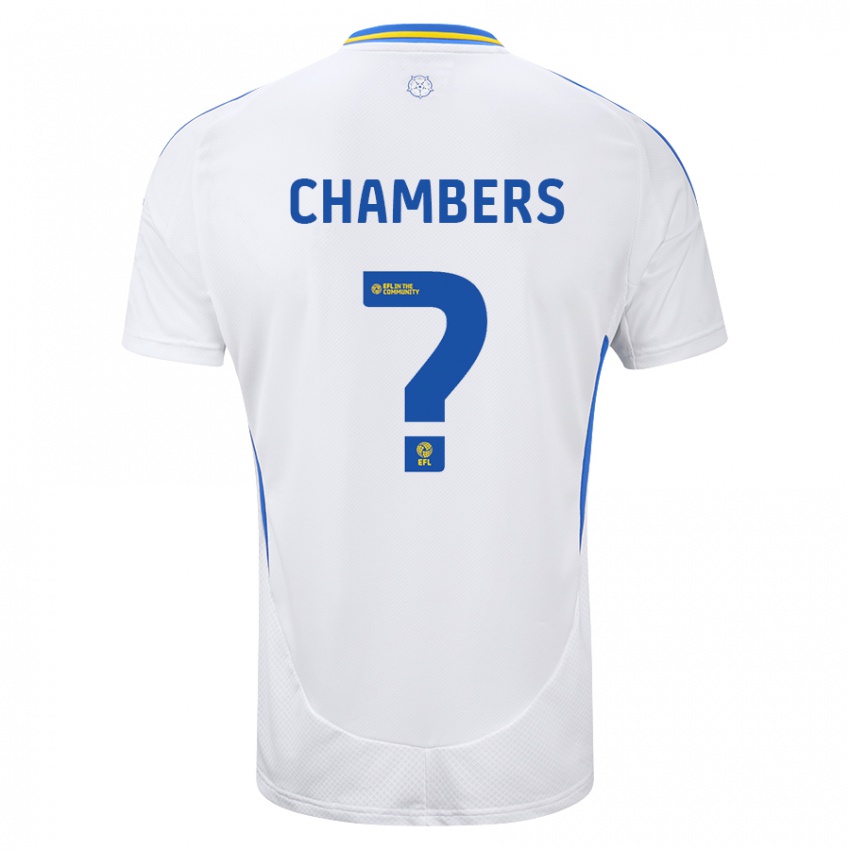 Børn Sam Chambers #0 Hvid Blå Hjemmebane Spillertrøjer 2024/25 Trøje T-Shirt