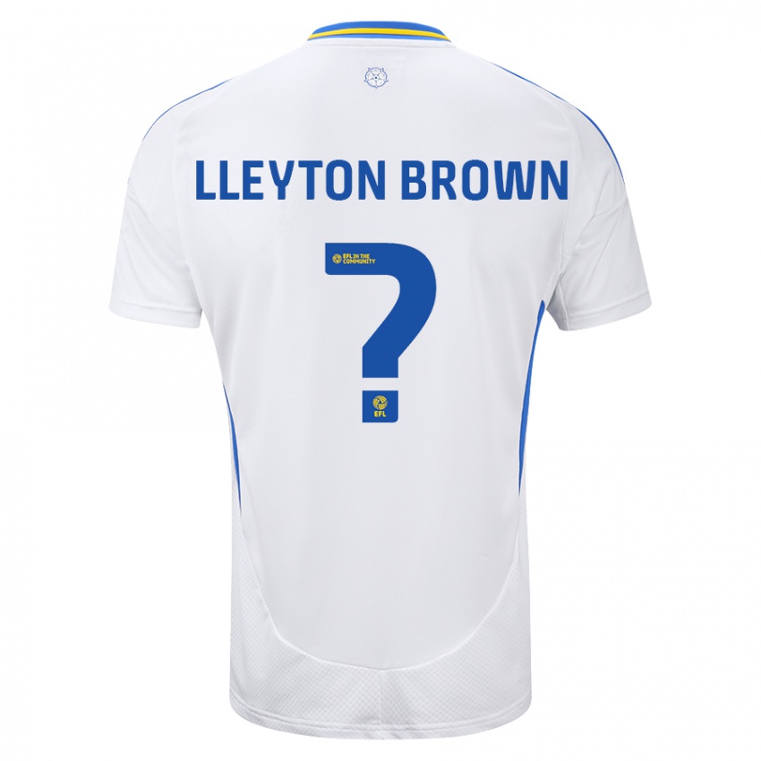 Børn Lleyton Brown #0 Hvid Blå Hjemmebane Spillertrøjer 2024/25 Trøje T-Shirt