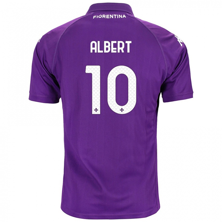 Børn Albert Gudmundsson #10 Lilla Hjemmebane Spillertrøjer 2024/25 Trøje T-Shirt