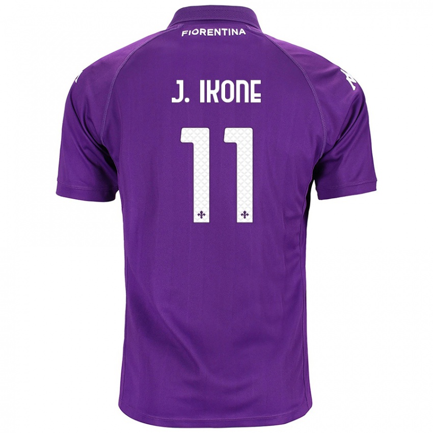 Børn Jonathan Ikoné #11 Lilla Hjemmebane Spillertrøjer 2024/25 Trøje T-Shirt