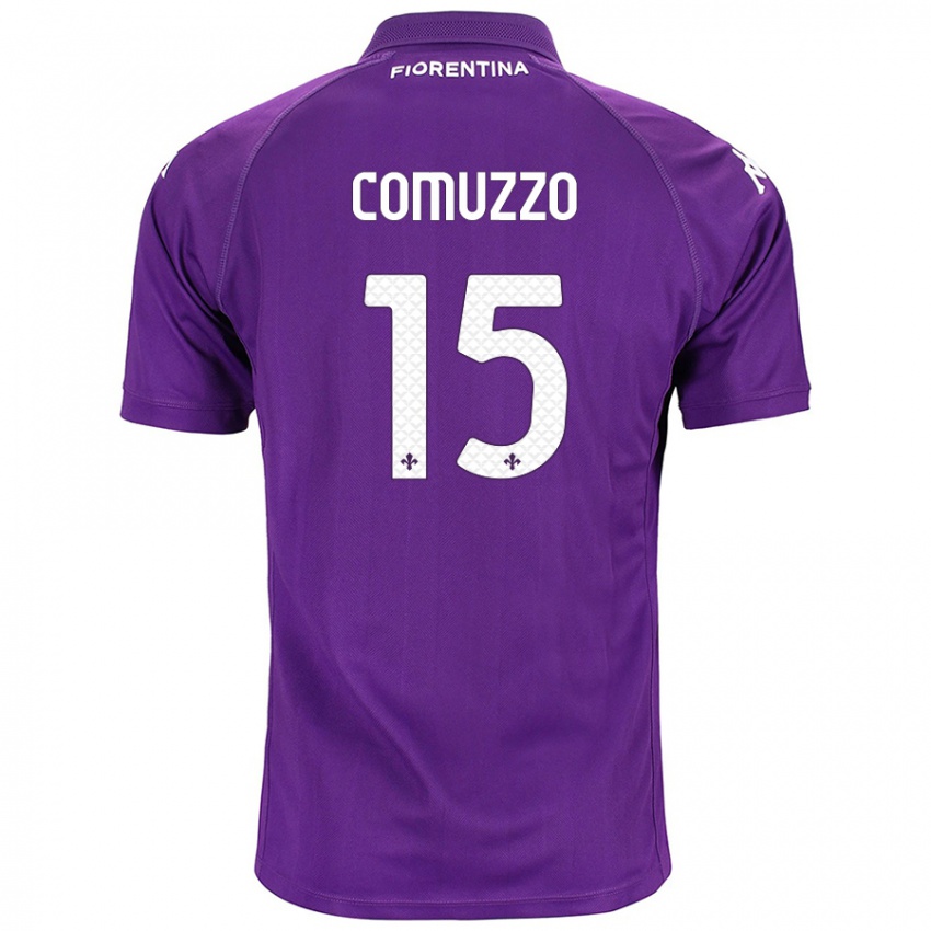 Børn Pietro Comuzzo #15 Lilla Hjemmebane Spillertrøjer 2024/25 Trøje T-Shirt