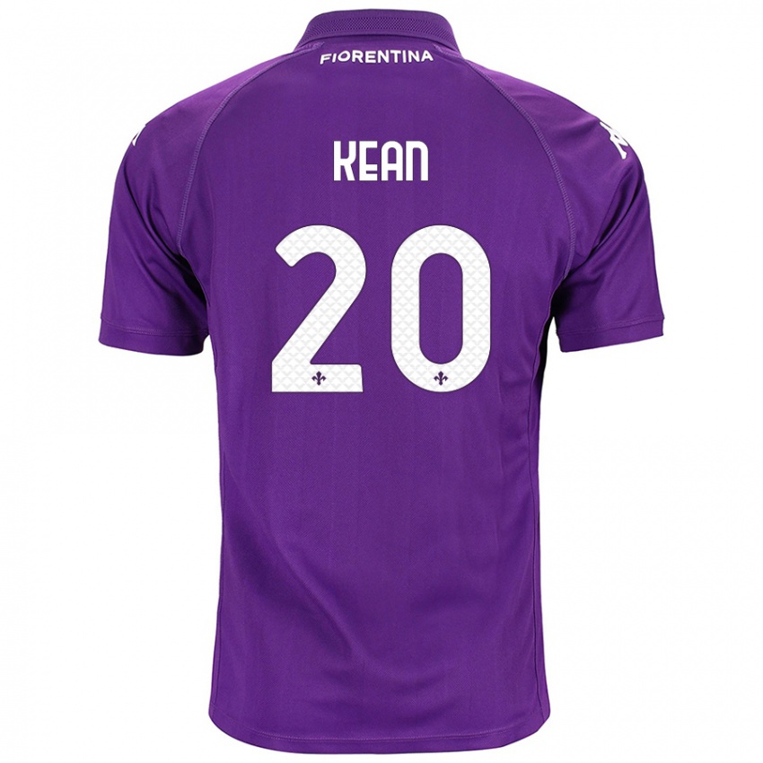 Børn Moise Kean #20 Lilla Hjemmebane Spillertrøjer 2024/25 Trøje T-Shirt