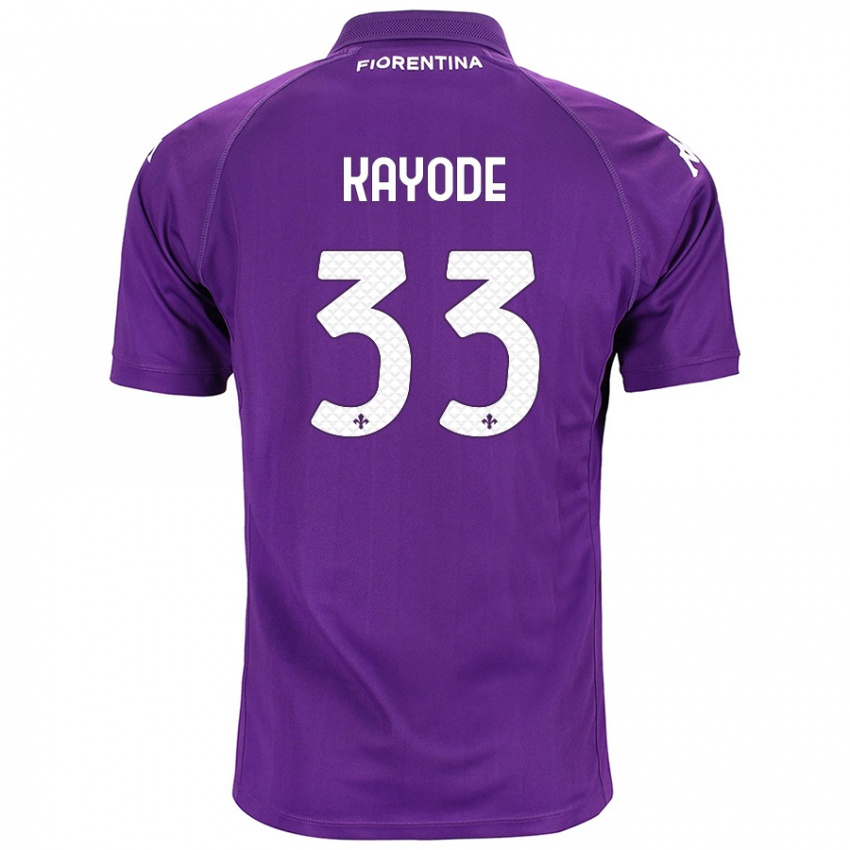 Børn Michael Kayode #33 Lilla Hjemmebane Spillertrøjer 2024/25 Trøje T-Shirt