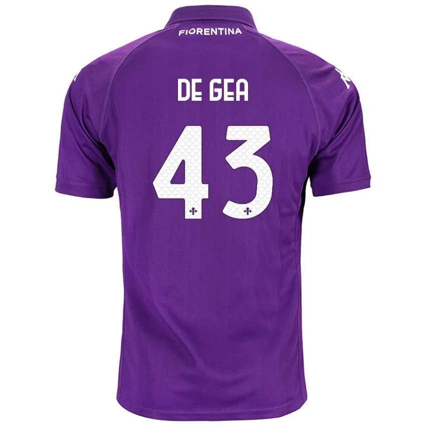 Børn David De Gea #43 Lilla Hjemmebane Spillertrøjer 2024/25 Trøje T-Shirt