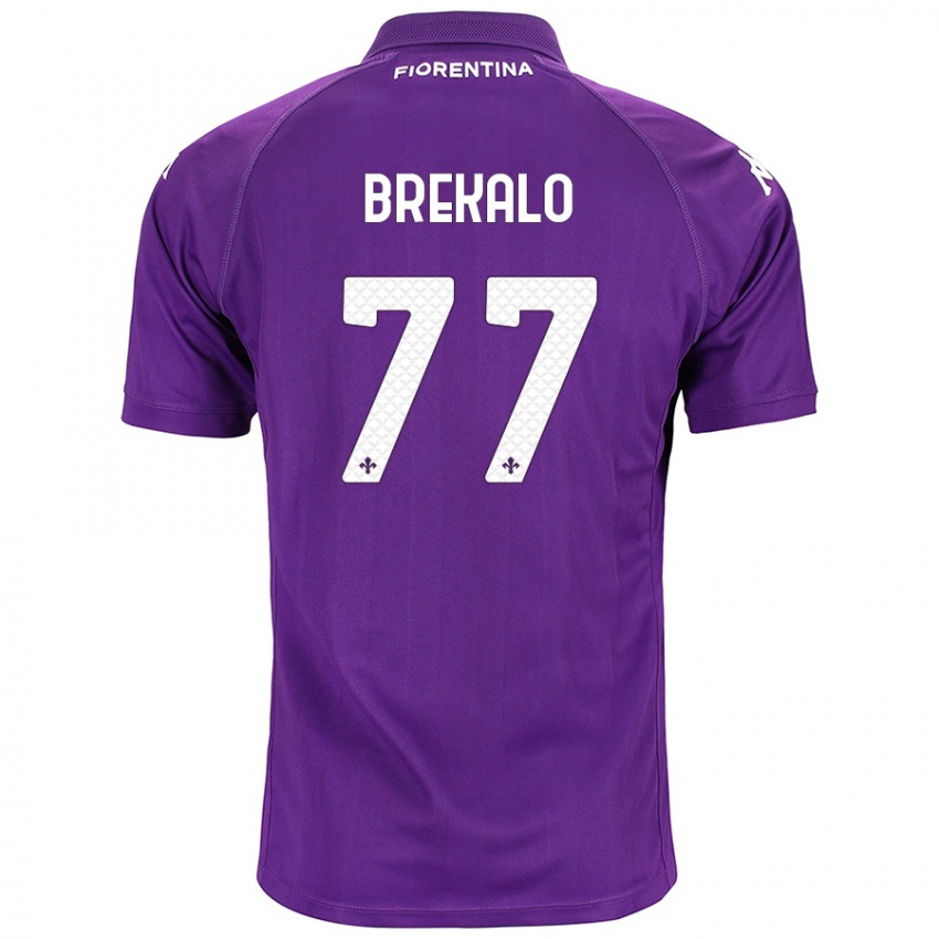 Børn Josip Brekalo #77 Lilla Hjemmebane Spillertrøjer 2024/25 Trøje T-Shirt