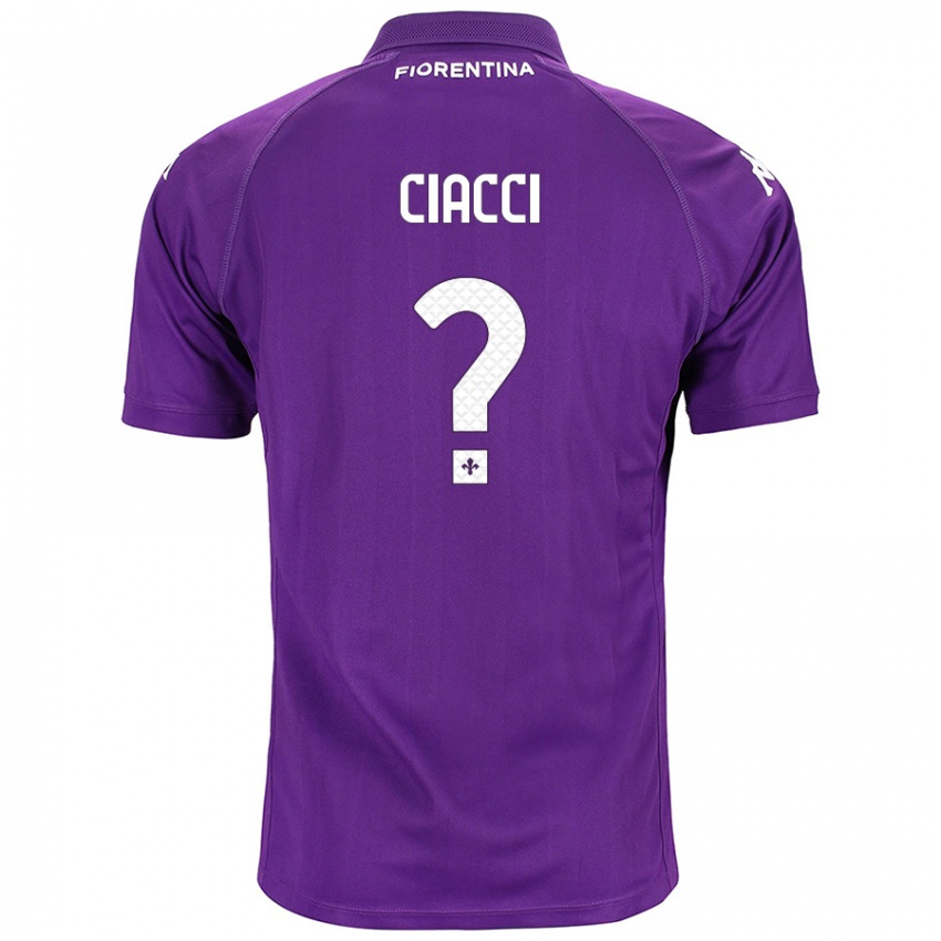 Børn Niccolò Ciacci #0 Lilla Hjemmebane Spillertrøjer 2024/25 Trøje T-Shirt