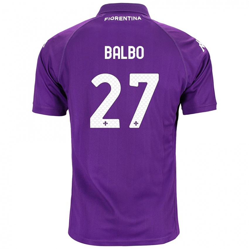 Børn Luis Balbo #27 Lilla Hjemmebane Spillertrøjer 2024/25 Trøje T-Shirt