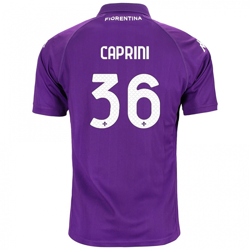 Børn Maat Daniel Caprini #36 Lilla Hjemmebane Spillertrøjer 2024/25 Trøje T-Shirt