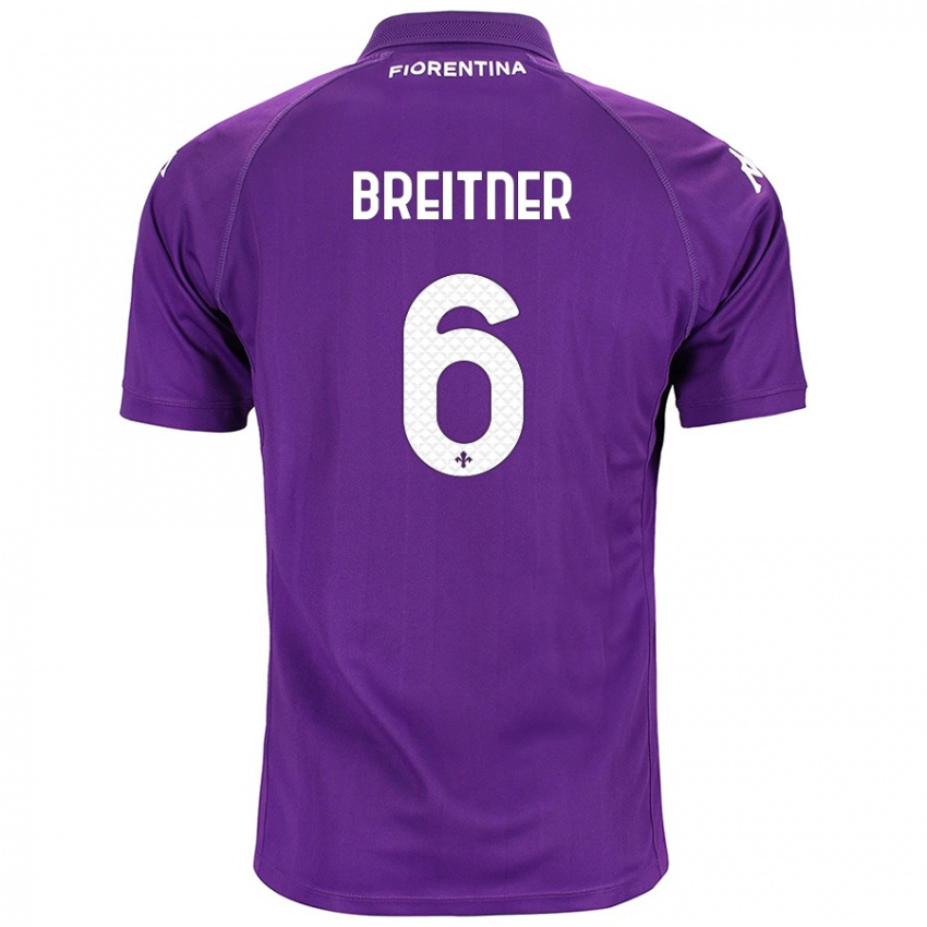 Børn Stephanie Breitner #6 Lilla Hjemmebane Spillertrøjer 2024/25 Trøje T-Shirt