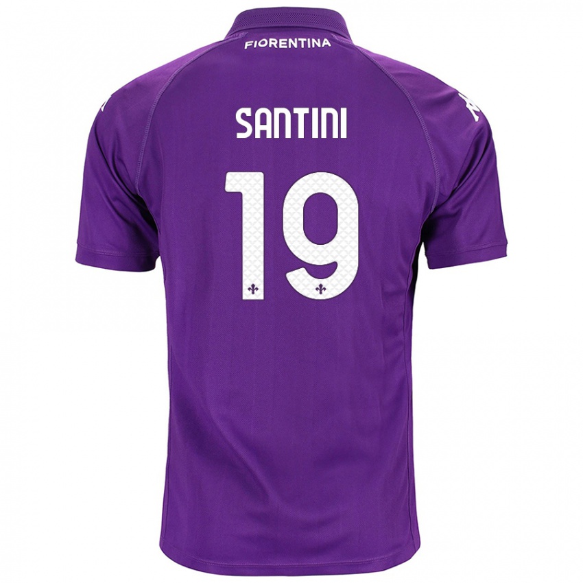 Børn Margherita Santini #19 Lilla Hjemmebane Spillertrøjer 2024/25 Trøje T-Shirt