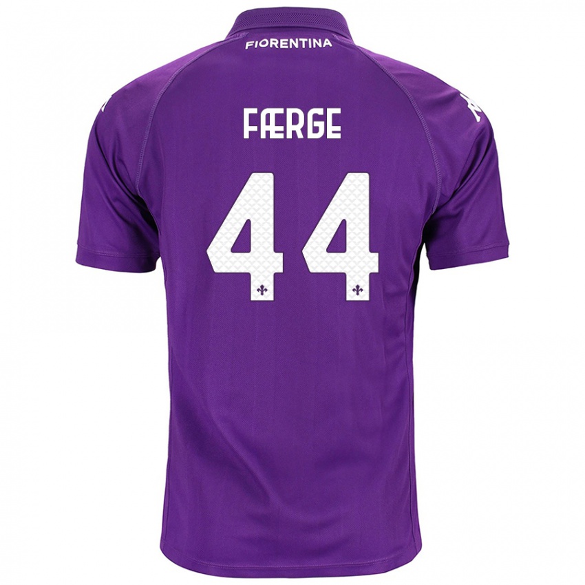 Børn Emma Færge #44 Lilla Hjemmebane Spillertrøjer 2024/25 Trøje T-Shirt