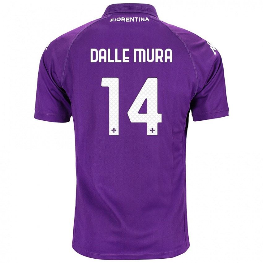 Børn Christian Dalle Mura #14 Lilla Hjemmebane Spillertrøjer 2024/25 Trøje T-Shirt