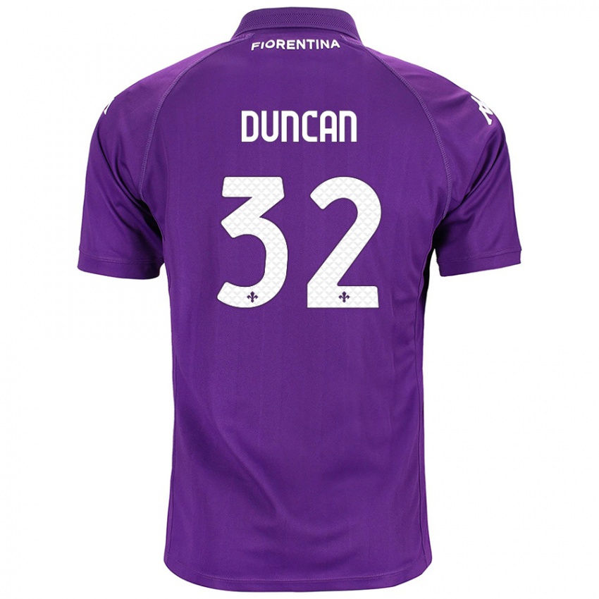 Børn Alfred Duncan #32 Lilla Hjemmebane Spillertrøjer 2024/25 Trøje T-Shirt