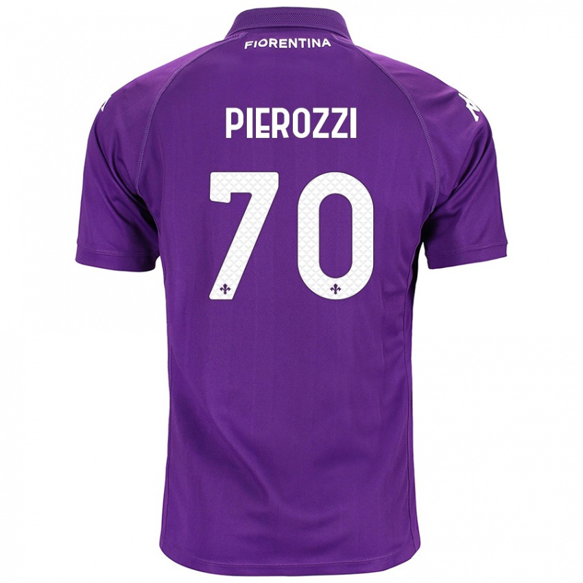 Børn Niccolò Pierozzi #70 Lilla Hjemmebane Spillertrøjer 2024/25 Trøje T-Shirt