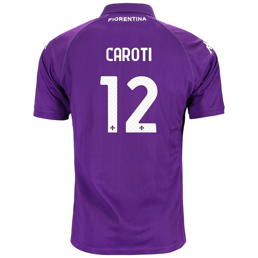 Børn Filippo Caroti #12 Lilla Hjemmebane Spillertrøjer 2024/25 Trøje T-Shirt