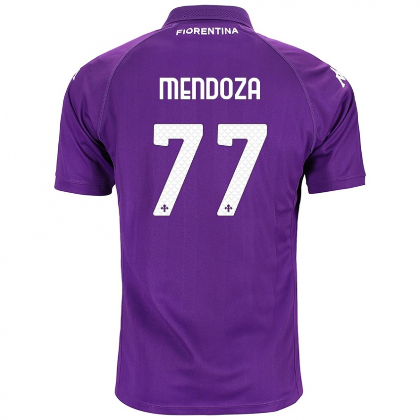 Børn William Mendoza #77 Lilla Hjemmebane Spillertrøjer 2024/25 Trøje T-Shirt