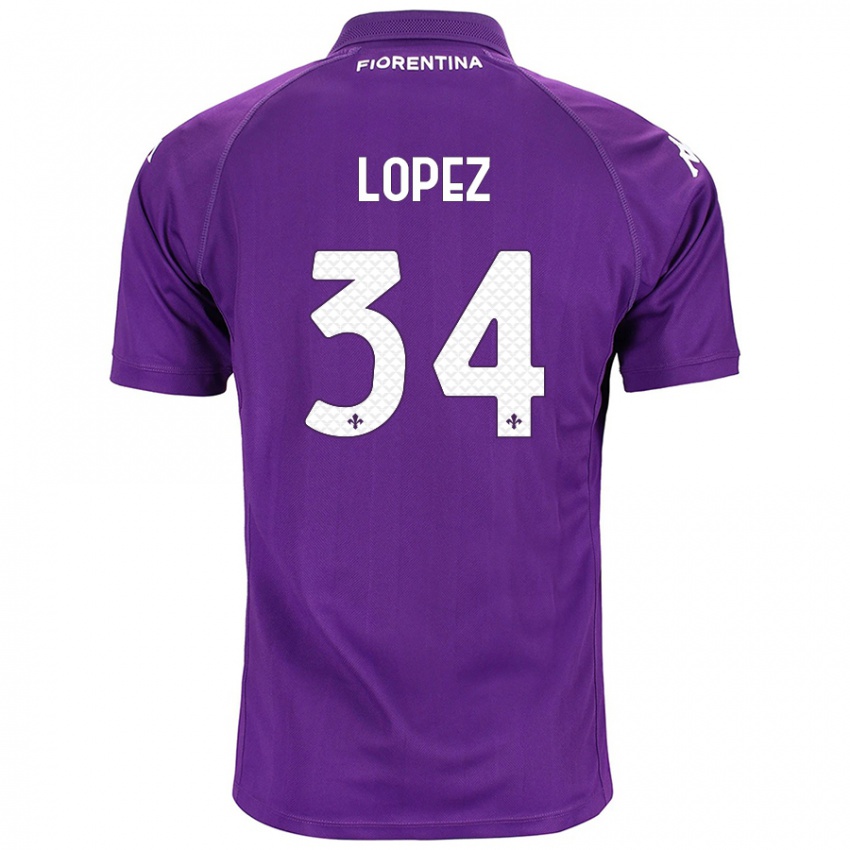 Børn Lucas López #34 Lilla Hjemmebane Spillertrøjer 2024/25 Trøje T-Shirt