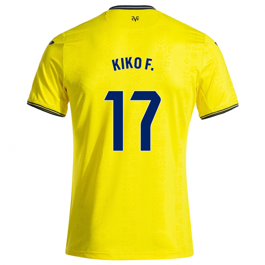 Børn Kiko Femenía #17 Gul Sort Hjemmebane Spillertrøjer 2024/25 Trøje T-Shirt