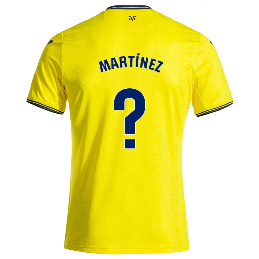 Børn Enric Martínez #0 Gul Sort Hjemmebane Spillertrøjer 2024/25 Trøje T-Shirt