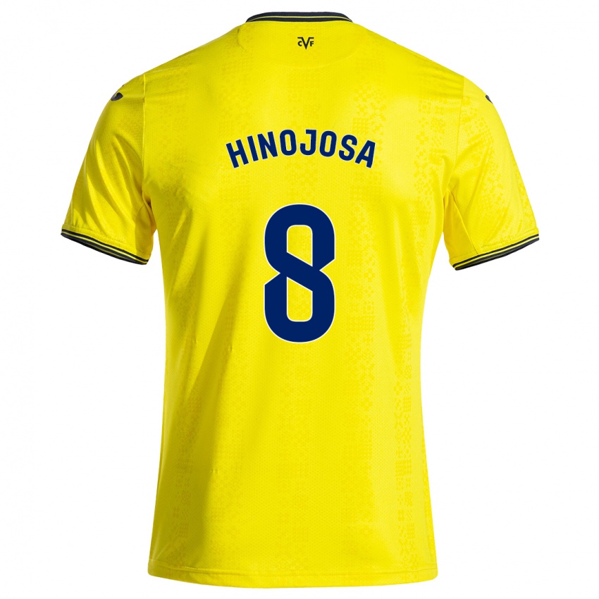 Børn Sergio Hinojosa #8 Gul Sort Hjemmebane Spillertrøjer 2024/25 Trøje T-Shirt