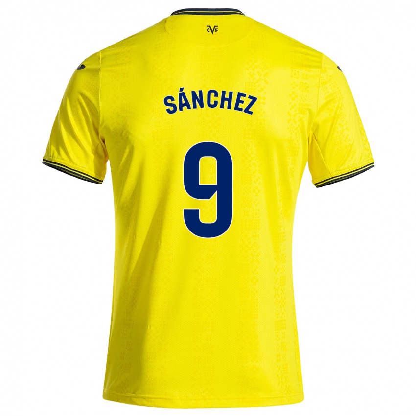 Børn Edu Sánchez #9 Gul Sort Hjemmebane Spillertrøjer 2024/25 Trøje T-Shirt