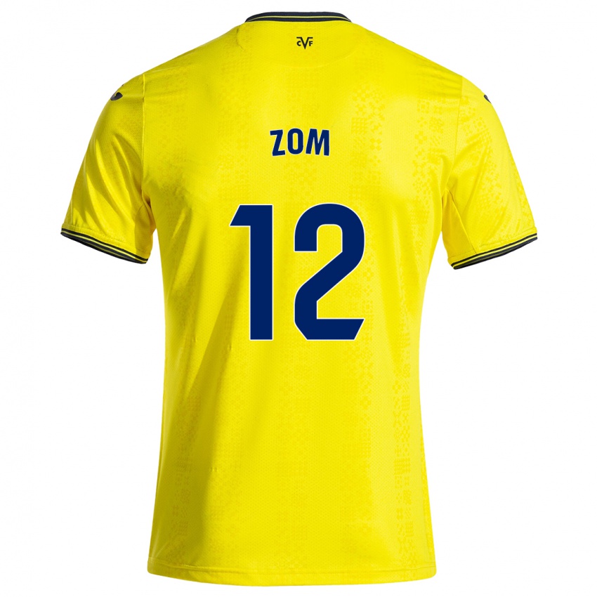 Børn Ludo Zom #12 Gul Sort Hjemmebane Spillertrøjer 2024/25 Trøje T-Shirt