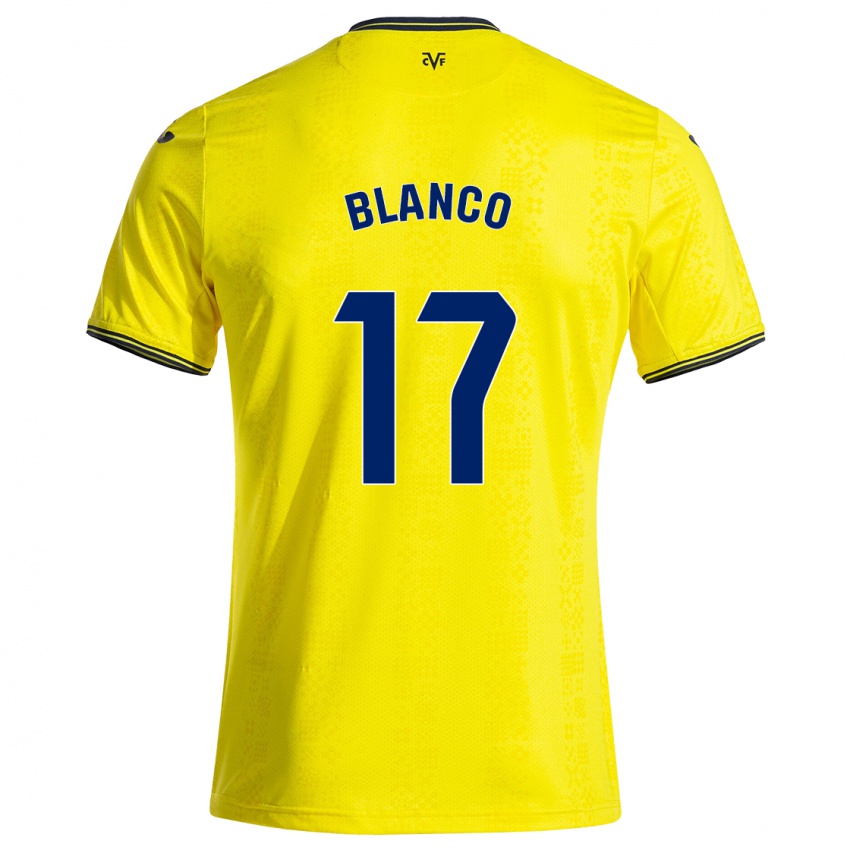 Børn Fabio Blanco #17 Gul Sort Hjemmebane Spillertrøjer 2024/25 Trøje T-Shirt