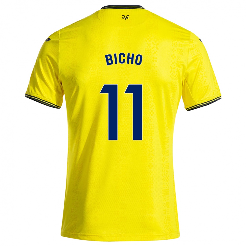 Børn Bicho #11 Gul Sort Hjemmebane Spillertrøjer 2024/25 Trøje T-Shirt