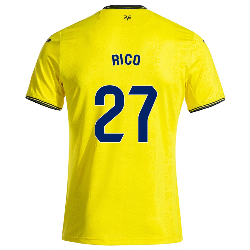 Børn Vera Rico #27 Gul Sort Hjemmebane Spillertrøjer 2024/25 Trøje T-Shirt