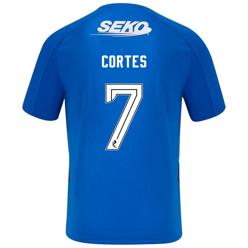 Børn Óscar Cortés #7 Mørkeblå Hjemmebane Spillertrøjer 2024/25 Trøje T-Shirt