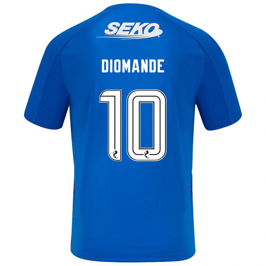 Børn Mohamed Diomandé #10 Mørkeblå Hjemmebane Spillertrøjer 2024/25 Trøje T-Shirt