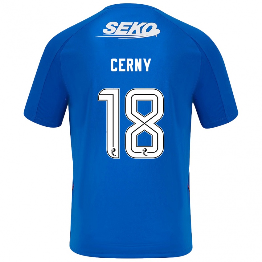 Børn Vaclav Cerny #18 Mørkeblå Hjemmebane Spillertrøjer 2024/25 Trøje T-Shirt