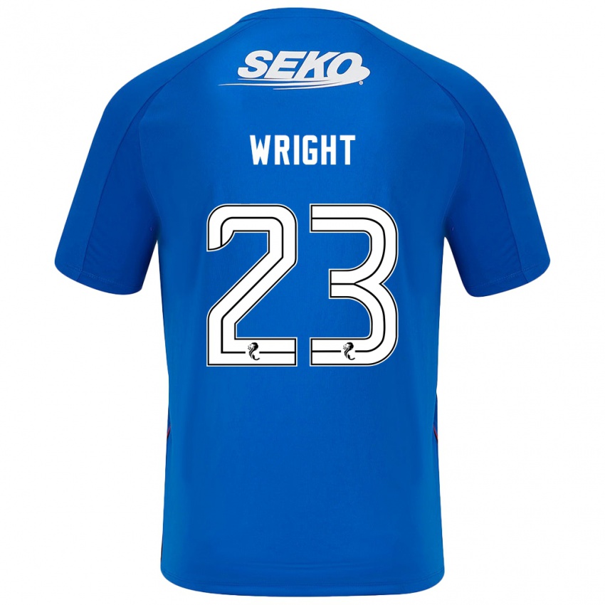 Børn Scott Wright #23 Mørkeblå Hjemmebane Spillertrøjer 2024/25 Trøje T-Shirt