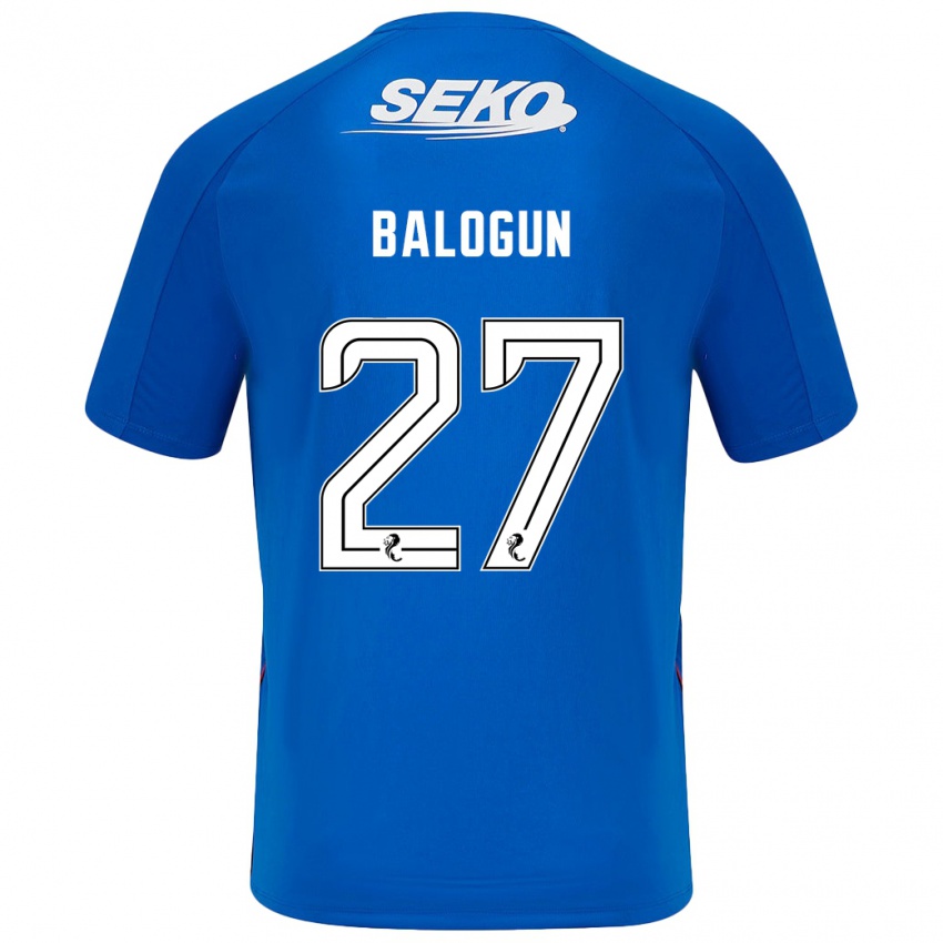 Børn Leon Balogun #27 Mørkeblå Hjemmebane Spillertrøjer 2024/25 Trøje T-Shirt