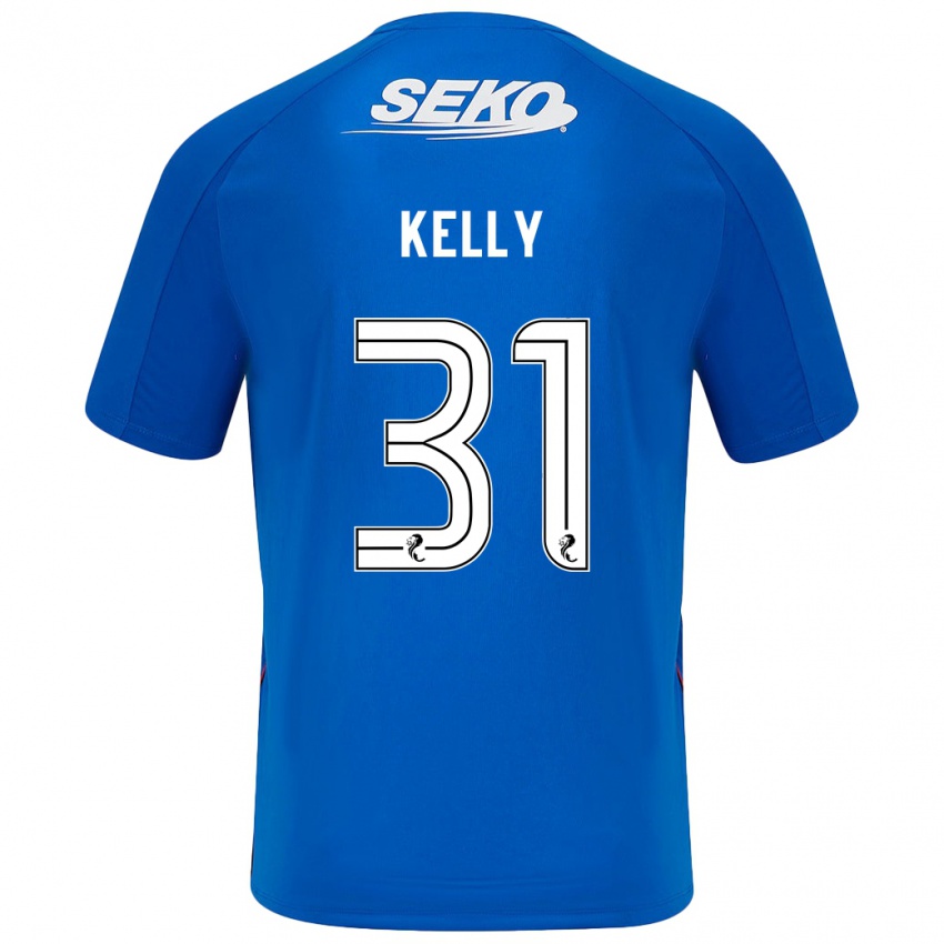 Børn Liam Kelly #31 Mørkeblå Hjemmebane Spillertrøjer 2024/25 Trøje T-Shirt