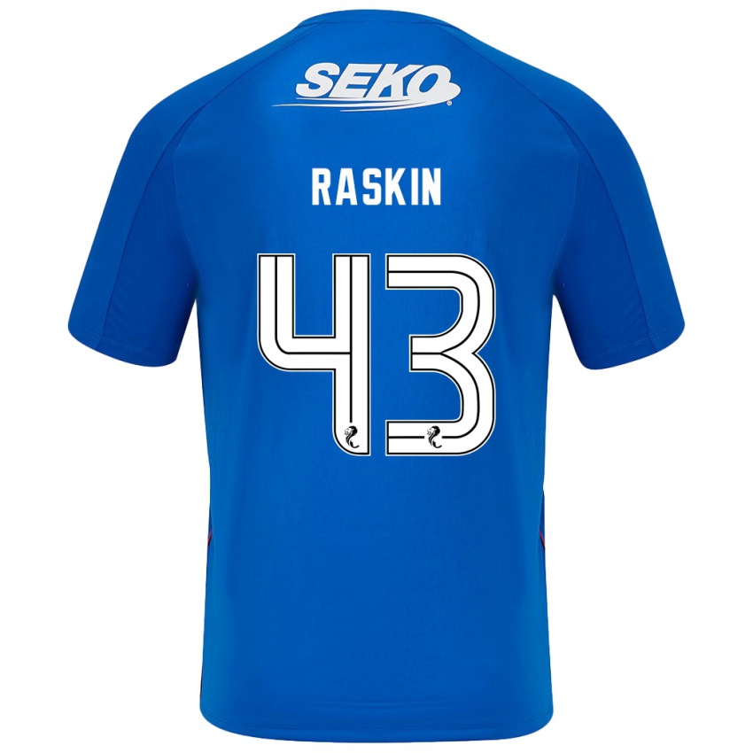 Børn Nicolas Raskin #43 Mørkeblå Hjemmebane Spillertrøjer 2024/25 Trøje T-Shirt