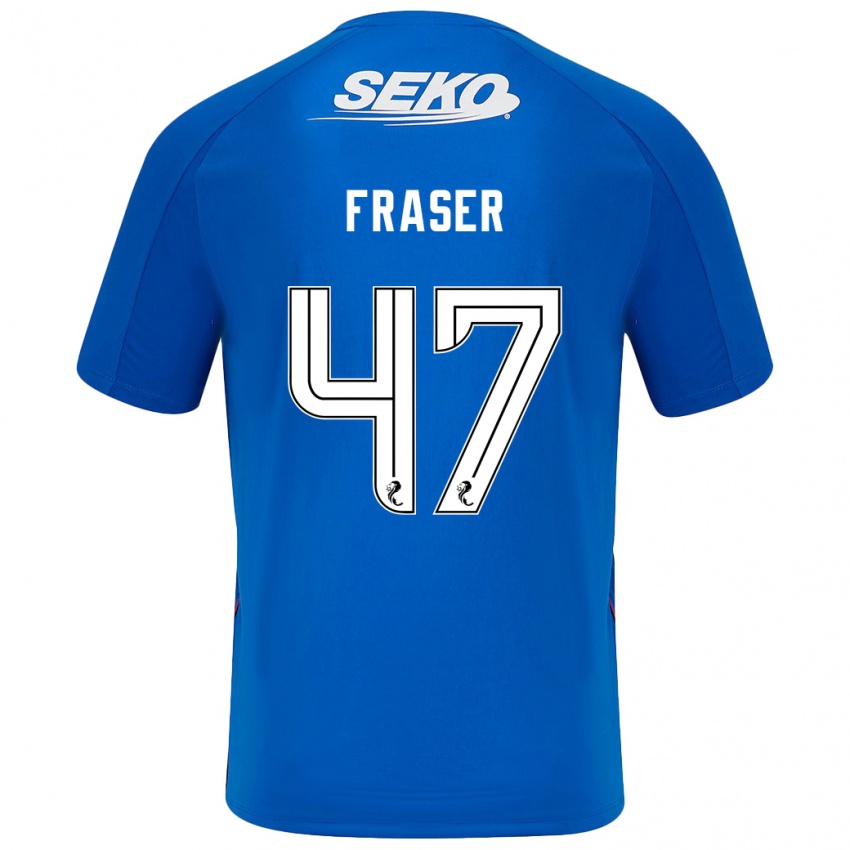 Børn Robbie Fraser #47 Mørkeblå Hjemmebane Spillertrøjer 2024/25 Trøje T-Shirt