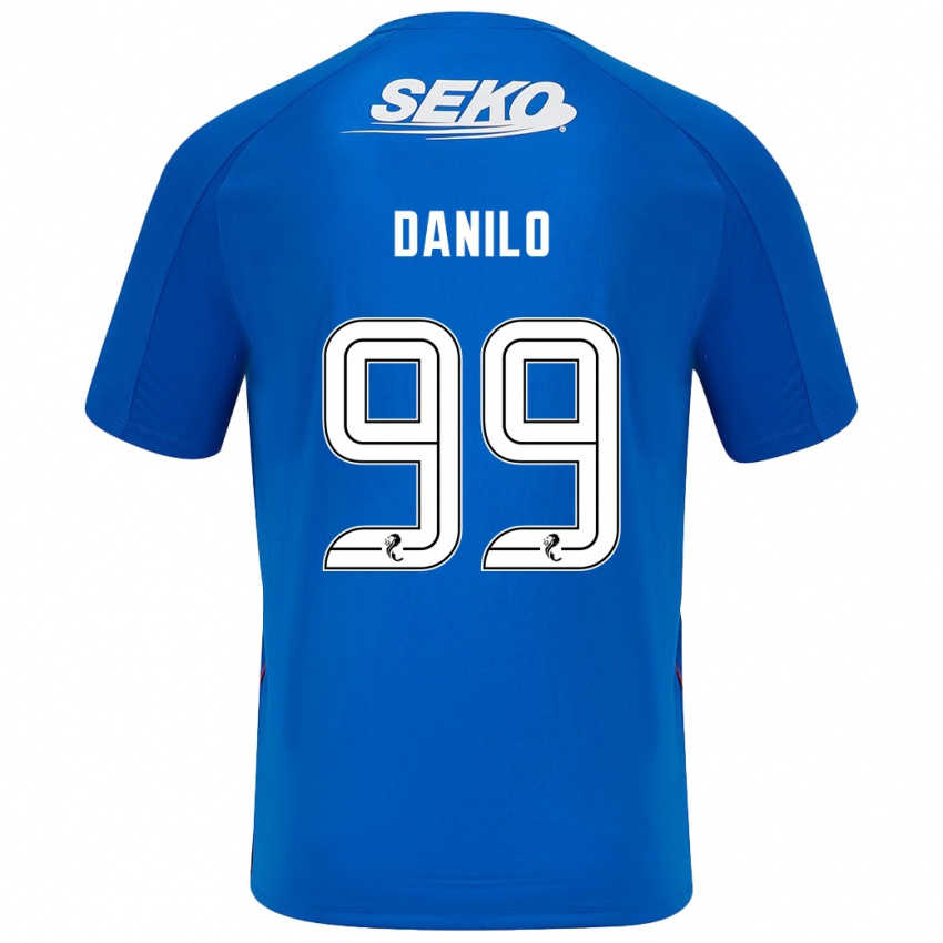 Børn Danilo #99 Mørkeblå Hjemmebane Spillertrøjer 2024/25 Trøje T-Shirt